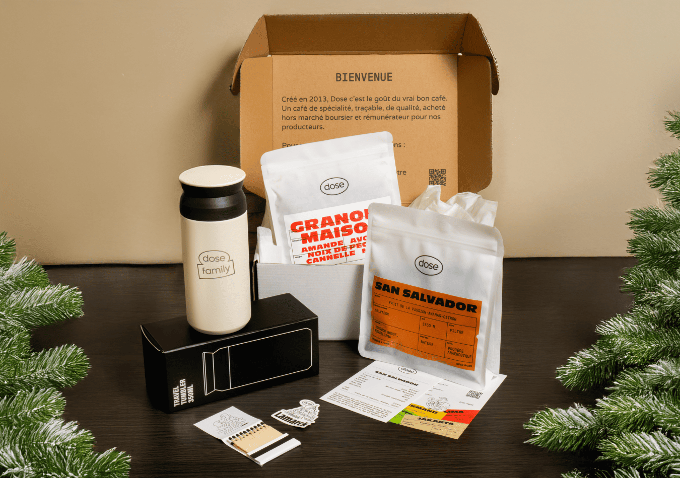 Coffret de Noël DOSE : Granola, Café & Thermos KINTO - Dose Family