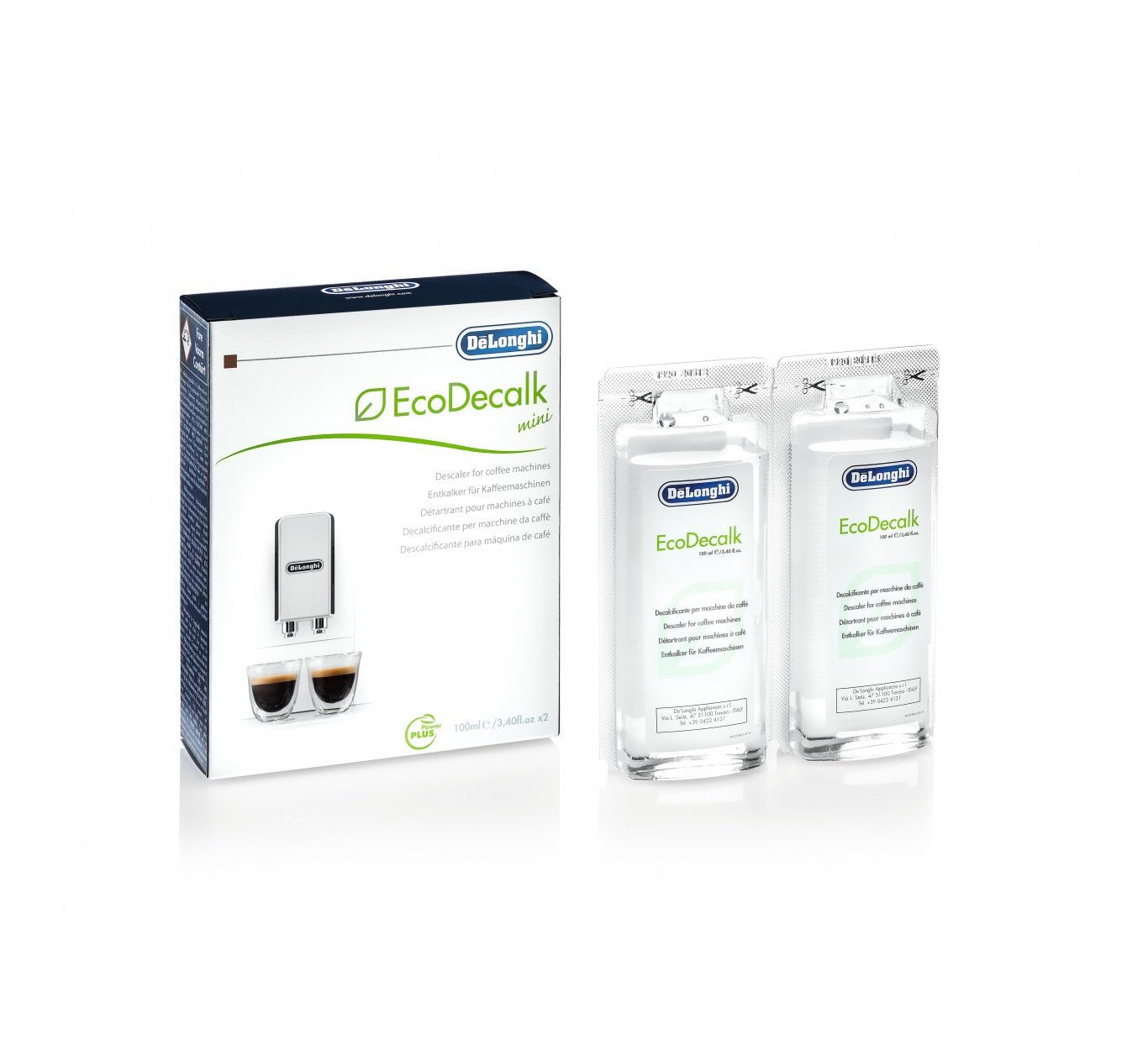 Détartrant écologique mini - Delonghi - DLSC200 - 2x100 ml (Pro) - Dose Family